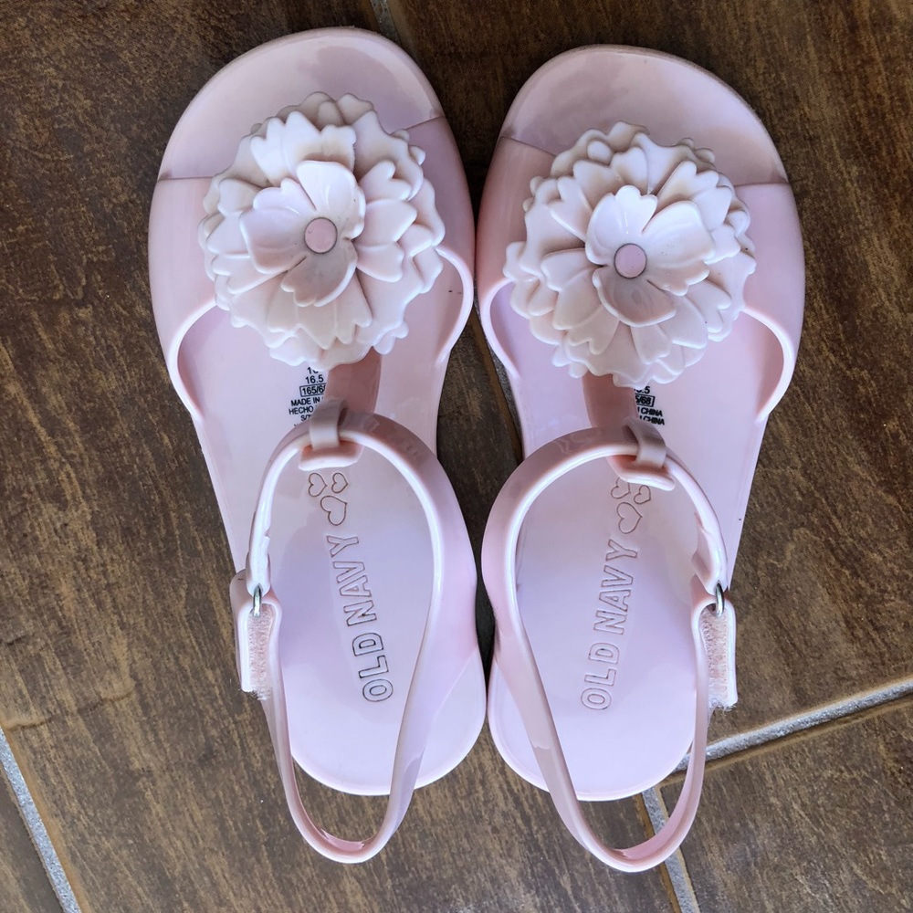 Pink Old Navy flower girl sandals